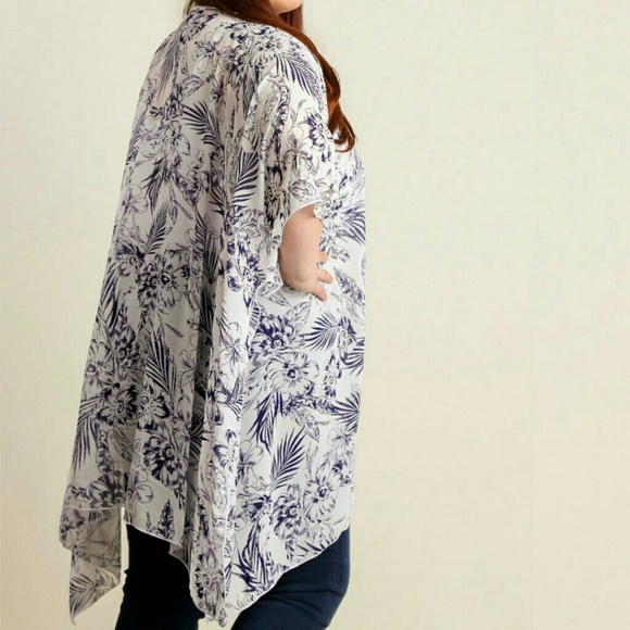 ~NEW~ ➕ Plus Ivory Kimono - Picture 3 of 3